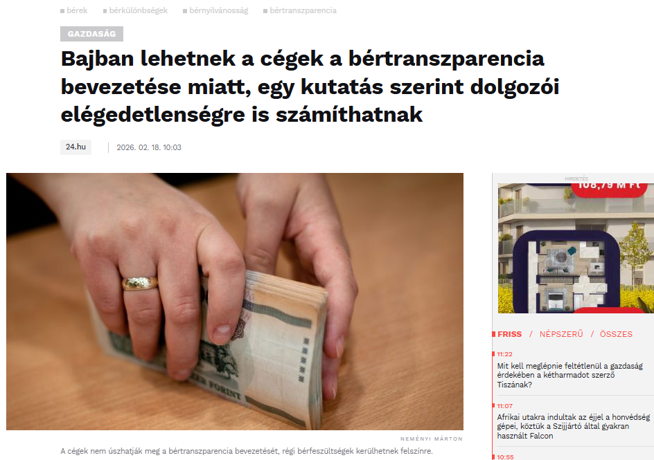 Bajban lehetnek a cégek a bértranszparencia bevezetése miatt