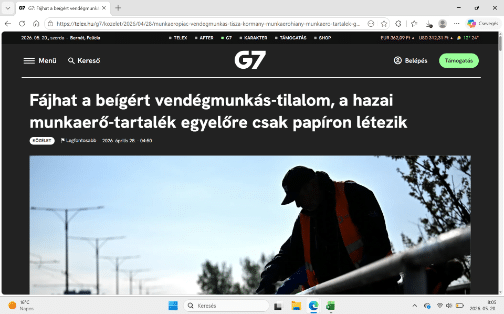 Fájhat a beígért vendégmunkás-tilalom, a hazai munkaerő-tartalék egyelőre csak papíron létezik